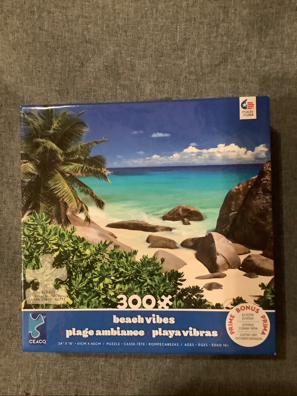 CEACO ‘Beach Vibes’ Tropical Seascape 300 Piece Jigsaw Puzzle